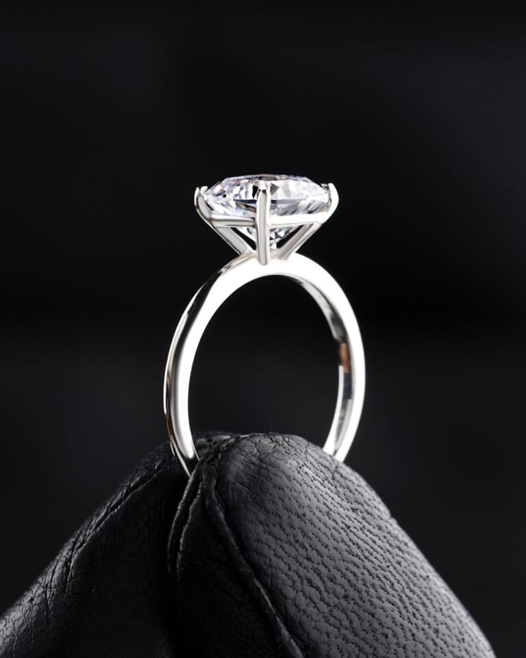 Macro Photography of an Expensive Diamond Ring